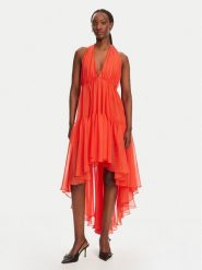 BARDOT Sukienka koktajlowa Leona 59861DB Koralowy Regular Fit. Pomarańczowe sukienki Bardot, bez wzorów, z syntetyku, wizytowe, bez kołnierzyka, bez ramiączek. Za 469.99 zł.