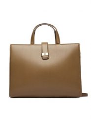 Tommy Hilfiger Torebka Th Heritage Satchel AW0AW18287 Brązowy. Brązowe torebki klasyczne TOMMY HILFIGER, bez wzorów, ze skóry, bez dodatków. Za 749.99 zł.