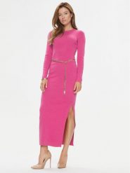 MICHAEL Michael Kors Sukienka dzianinowa MF381UN4VR Różowy Slim Fit. Czerwone sukienki MICHAEL Michael Kors, xl, bez wzorów, z dzianiny, bez kołnierzyka, bez ramiączek. Za 889.99 zł.