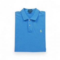 Second life - Krótki Rękaw Kobiety Polo Jasnoniebieski - Stan dobry. Niebieskie koszulki polo RALPH LAUREN, bez wzorów, bez kołnierzyka, bez ramiączek. Za 76.10 zł.