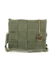 Mia Tomazzi Skórzana torebka "Empoli" w kolorze khaki - 23 x 17 x 5 cm rozmiar: onesize. Brązowe torby na ramię Mia Tomazzi, bez wzorów, z materiału, na ramię, bez dodatków. Za 215.71 zł.