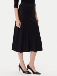 TWINSET Spódnica midi 252TP3641 Czarny Regular Fit. Czarne spódnice Twinset, xs, bez wzorów, z syntetyku, midi, trapezowe. Za 869.99 zł.