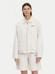Adidas Kurtka przejściowa Pinstripe Harrington JJ3476 Biały Loose Fit. Białe kurtki Adidas, l, bez wzorów, z bawełny, bez kaptura. Za 309.99 zł.