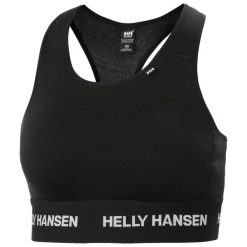 Biustonosz dla kobiet Helly Hansen Lifa Merino Midweight. Czarne bielizna sportowa Helly Hansen, xs, bez wzorów, z wełny. Za 284.00 zł.