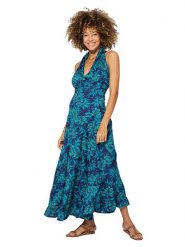 Aller Simplement Sukienka w kolorze granatowo-turkusowym rozmiar: 38/40. Niebieskie sukienki Aller Simplement, bez wzorów, klasyczne, bez kołnierzyka, bez ramiączek, maxi, rozkloszowane. Za 126.99 zł.