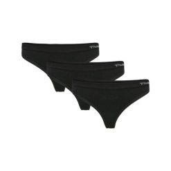 Damskie stringi bezszwowe Hummel Juno (x3). Czarne stringi Hummel, bez wzorów, z bawełny. Za 214.00 zł.