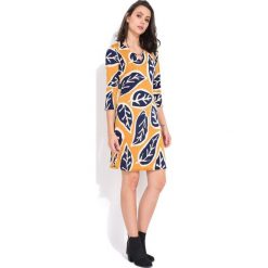 FILLE DU COUTURIER sukienka damska Lesly 40 żółty. Żółte sukienki Fille Du Couturier, bez wzorów, bez kołnierzyka, bez ramiączek. W wyprzedaży za 168.00 zł.