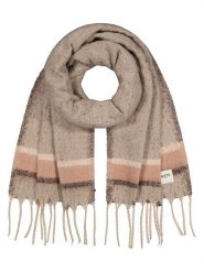 Barts Szal "Featherz" w kolorze beżowym rozmiar: onesize. Brązowe szaliki Barts, bez wzorów, ze splotem. Za 96.14 zł.