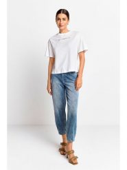 Rich & Royal Koszulka w kolorze białym rozmiar: XS. Białe bluzki Rich & Royal, xs, bez wzorów, z bawełny, bez kołnierzyka, bez ramiączek. Za 97.28 zł.