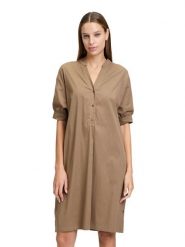 Vera Mont Sukienka w kolorze jasnobrązowym rozmiar: 46. Brązowe sukienki Vera Mont, bez wzorów, bez kołnierzyka, bez ramiączek, mini. Za 195.99 zł.