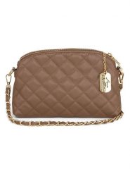 Anna Morellini Skórzana torebka "Geltrude" w kolorze szarobrązowym - 26 x 16 x 6 cm rozmiar: onesize. Brązowe torby na ramię Anna Morellini, bez wzorów, z materiału, na ramię, pikowane, bez dodatków. Za 260.99 zł.