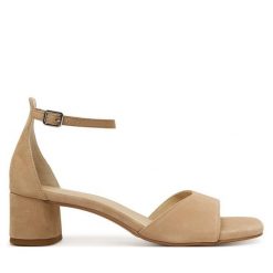 Sandały Vagabond Shoemakers. Brązowe sandały Vagabond Shoemakers, bez wzorów, bez obcasa, na słupku, bez zapięcia. Za 539.99 zł.