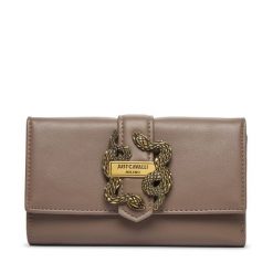 Duży Portfel Damski Just Cavalli. Brązowe portfele Just Cavalli, bez wzorów. Za 339.99 zł.