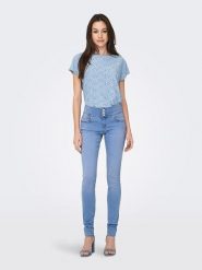 ONLY Koszulka w kolorze błękitnym rozmiar: XL. Niebieskie bluzki Only, xl, bez wzorów, bez kołnierzyka, bez ramiączek. Za 61.60 zł.