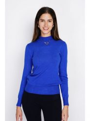 ASSUILI Sweter w kolorze niebieskim rozmiar: 40. Niebieskie swetry Assuili, bez wzorów, z kaszmiru, bez ramiączek. Za 127.05 zł.