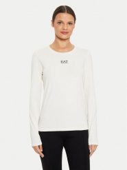 EA7 Emporio Armani Bluzka 6DTT13 TJDZZ 1120 Écru Slim Fit. Bluzki EA7 Emporio Armani, xs, bez wzorów, z bawełny, bez kołnierzyka, bez ramiączek. Za 149.99 zł.