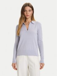 Calvin Klein Sweter LV044A305G Błękitny Regular Fit. Niebieskie swetry Calvin Klein, xxs, bez wzorów, z syntetyku, bez ramiączek. Za 469.99 zł.