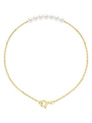 ATELIERS SAINT GERMAIN Złota bransoletka z perłami rozmiar: onesize. Białe bransoletki ATELIERS SAINT GERMAIN, z perłą, złote. Za 391.99 zł.