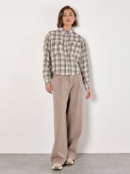 Apricot Koszula w kolorze beżowo-białym rozmiar: XL. Brązowe koszule Apricot, xl, bez wzorów, z bawełny, bez kołnierzyka, bez ramiączek. Za 74.99 zł.