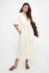 Sukienka midi TWINSET U&B. Sukienki Twinset U&B, s, bez wzorów, bez kołnierzyka, bez ramiączek, midi. Za 909.00 zł.