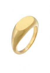 Elli Damski sygnet owalny błyszczący Geo Trend podstawowy w pozłacanym srebrze próby 925 Sterling Silver Pierścionki 1 ct. Szare pierścionki Elli, pozłacane. Za 178.99 zł.