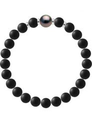 Pearline Bransoletka "Tahitien" z perłą rozmiar: 19 cm. Czarne bransoletki Pearline, z agatem, srebrne. Za 448.99 zł.