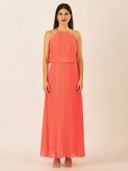 APART Sukienka w kolorze koralowym rozmiar: 46. Czerwone sukienki Apart, bez wzorów, bez kołnierzyka, bez ramiączek, maxi. Za 260.99 zł.