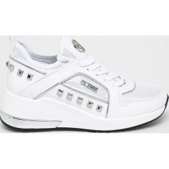Guess Jeans - Buty FL5JULFAB12. Białe obuwie sportowe Guess Jeans, z gumy, bez zapięcia. Za 629.90 zł.