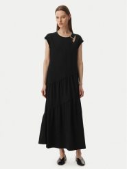 Liu Jo Sport Sukienka codzienna TA6237 J3855 Czarny Relaxed Fit. Czarne sukienki Liu Jo Sport, na co dzień, xl, bez wzorów, z bawełny, sportowe, bez kołnierzyka, bez ramiączek, proste. Za 599.99 zł.