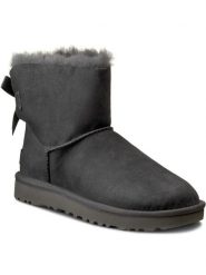 Ugg Śniegowce W Mini Bailey Bow II 1016501 Szary. Szare trapery i śniegowce UGG, ze skóry. Za 999.99 zł.