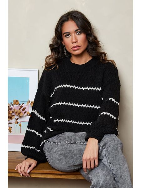 Joséfine Sweter "Klaudia" w kolorze czarnym rozmiar: S. Czarne swetry Joséfine, s, bez wzorów, bez ramiączek. Za 100.75 zł.