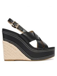 MICHAEL Michael Kors Sandały Nora 40S5NOHS3L Czarny. Czarne kozaki MICHAEL Michael Kors, bez wzorów, ze skóry, bez obcasa, na koturnie, bez zapięcia. Za 739.99 zł.