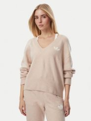 Adidas Sweter Essentials KR9175 Beżowy Loose Fit. Brązowe swetry Adidas, l, bez wzorów, z syntetyku, bez ramiączek. Za 279.99 zł.