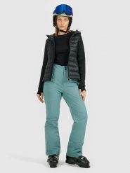 4F Spodnie narciarskie z szelkami membrana Dermizax 20000 damskie - oliwkowe XL. Brązowe spodnie narciarskie 4f, xl, bez wzorów, z materiału, narciarskie, Dermizax. Za 799.99 zł.