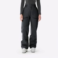 Spodnie narciarskie i snowboardowe damskie Quechua FR500. Czarne spodnie narciarskie WED'ZE, m, bez wzorów, z materiału, narciarskie. Za 579.99 zł.