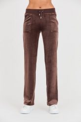 JUICY COUTURE Brązowe damskie spodnie Del Ray Pocket Pant, Rozmiar L. Brązowe spodnie dresowe Juicy Couture, l, bez wzorów, z dresówki. W wyprzedaży za 269.99 zł.
