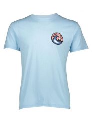Quiksilver Koszulka "Feelin The Vibe" w kolorze błękitnym rozmiar: S. Niebieskie bluzki Quiksilver, s, bez wzorów, bez kołnierzyka, bez ramiączek. Za 73.95 zł.