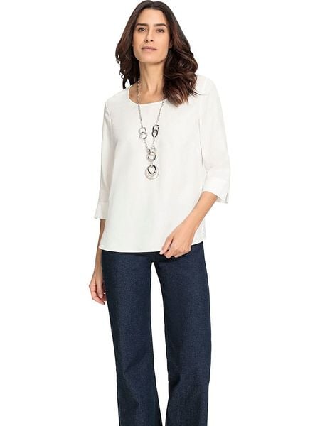 WITT WEIDEN Bluzka w kolorze białym rozmiar: 46. Białe bluzki WITT WEIDEN, bez wzorów, bez kołnierzyka, bez ramiączek. Za 97.95 zł.