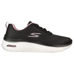 Buty do chodzenia damskie Skechers GO Walk Hyper Burst. Czarne obuwie sportowe Skechers, z materiału, bez zapięcia, trekkingowe. Za 329.99 zł.
