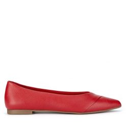 Baleriny Lasocki. Czerwone baleriny Lasocki, bez wzorów, bez obcasa. Za 169.99 zł.