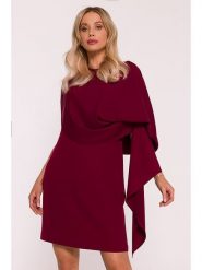 Stylove Sukienka w kolorze bordowym rozmiar: XL. Czerwone sukienki Stylove, na co dzień, xl, bez wzorów, bez kołnierzyka, bez ramiączek, mini, proste. Za 214.99 zł.
