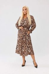 Wiskozowa sukienka Marlen MIDI w abstrakcyjny wzór - z gumką w pasie i kieszeniami PLUS SIZE XXL OVERSIZE JESIEŃ. Sukienki Moda Size Plus Iwanek, na co dzień, na jesień, plus size, bez wzorów, z materiału, eleganckie, bez kołnierzyka, plus size, bez ramiączek, midi, oversize. Za 329.90 zł.