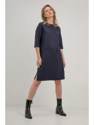Josephine & Co Sukienka "Polly" w kolorze granatowym rozmiar: 44. Niebieskie sukienki Josephine & Co, bez wzorów, bez kołnierzyka, bez ramiączek, midi. Za 232.23 zł.