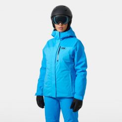 Damska kurtka narciarska Helly Hansen Snowplay. Niebieskie kurtki narciarskie Helly Hansen, bez wzorów, bez kaptura, narciarskie. W wyprzedaży za 1,073.50 zł.