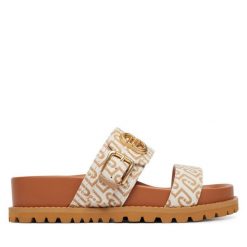 Klapki Liu Jo. Brązowe klapki Liu Jo, bez wzorów, bez obcasa. Za 469.99 zł.