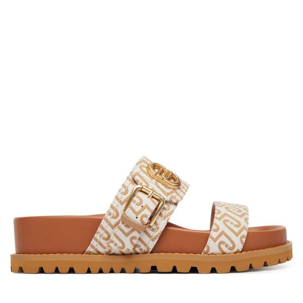 Klapki Liu Jo. Brązowe klapki Liu Jo, bez wzorów, bez obcasa. Za 469.99 zł.