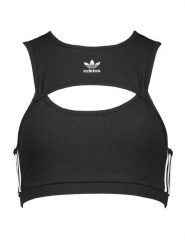 Adidas Top "Tight" w kolorze czarnym rozmiar: 38. Czarne topy Adidas, bez wzorów, bez kołnierzyka, bez ramiączek. Za 88.45 zł.
