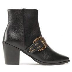 Botki TWINSET. Czarne botki Twinset, bez wzorów, bez obcasa, na słupku, bez zapięcia. Za 2,209.00 zł.