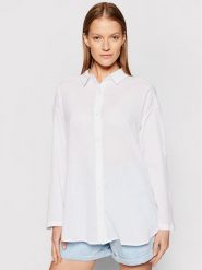 Seafolly Koszula Classic 54027-TO Biały Regular Fit. Białe koszule Seafolly, l, bez wzorów, z bawełny, bez kołnierzyka, bez ramiączek. Za 209.99 zł.