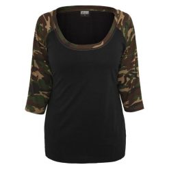 Koszulka damska Urban Classic raglan 2.0. Czarne koszulki sportowe Urban Classics, bez wzorów, bez ramiączek. Za 93.00 zł.